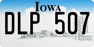 IA license plate DLP507