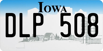 IA license plate DLP508