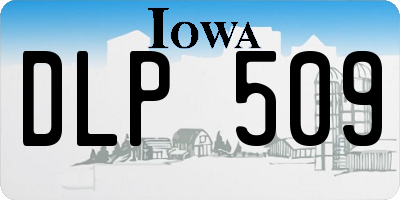 IA license plate DLP509