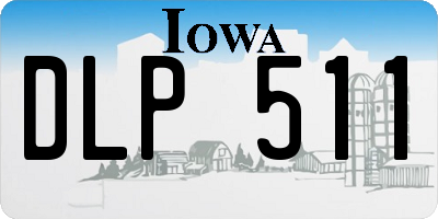IA license plate DLP511