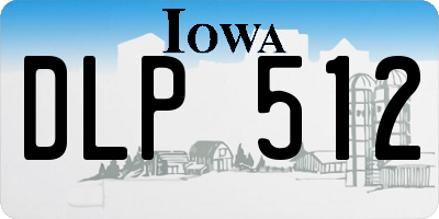 IA license plate DLP512