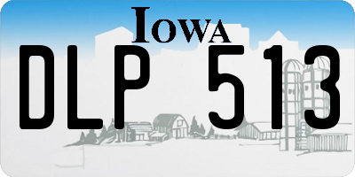 IA license plate DLP513