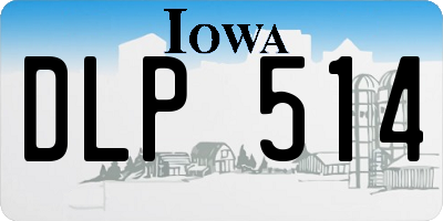 IA license plate DLP514