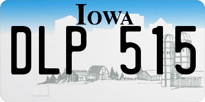 IA license plate DLP515