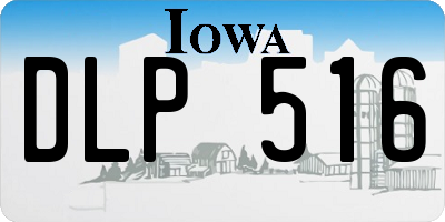 IA license plate DLP516