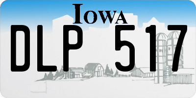 IA license plate DLP517
