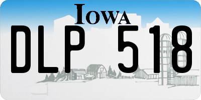 IA license plate DLP518
