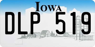 IA license plate DLP519