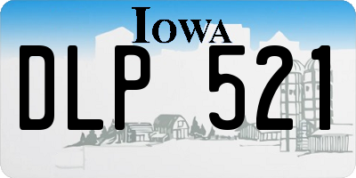 IA license plate DLP521