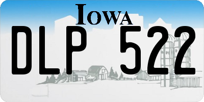 IA license plate DLP522