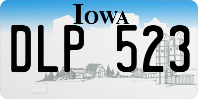 IA license plate DLP523