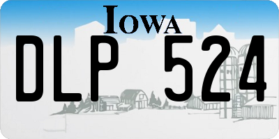 IA license plate DLP524