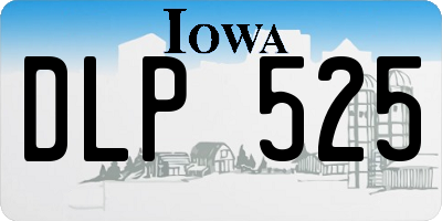 IA license plate DLP525