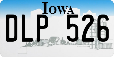 IA license plate DLP526