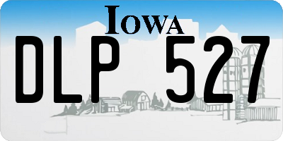 IA license plate DLP527