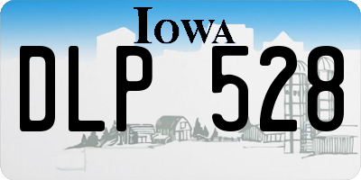 IA license plate DLP528