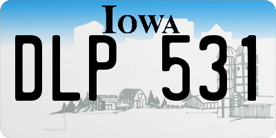 IA license plate DLP531