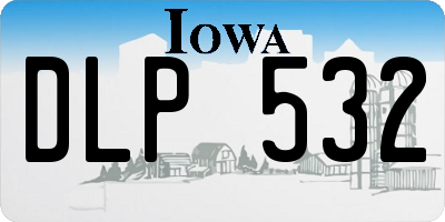 IA license plate DLP532