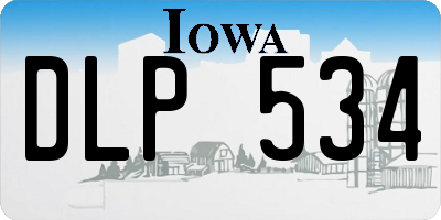 IA license plate DLP534