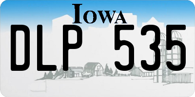 IA license plate DLP535