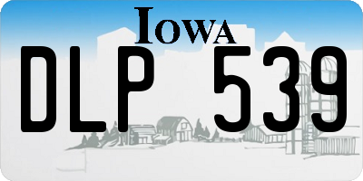 IA license plate DLP539