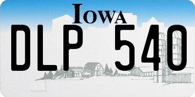 IA license plate DLP540
