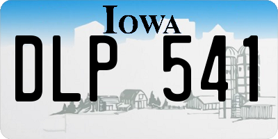 IA license plate DLP541