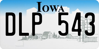 IA license plate DLP543