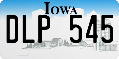 IA license plate DLP545