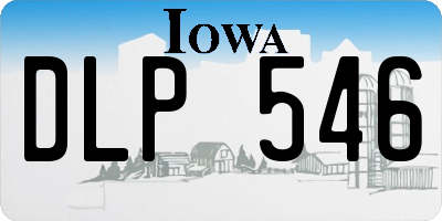 IA license plate DLP546