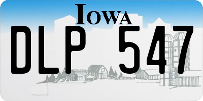 IA license plate DLP547