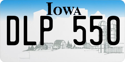 IA license plate DLP550