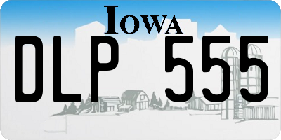 IA license plate DLP555