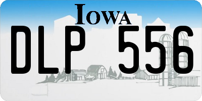 IA license plate DLP556