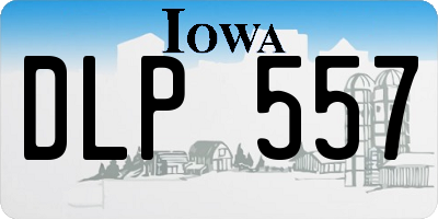 IA license plate DLP557
