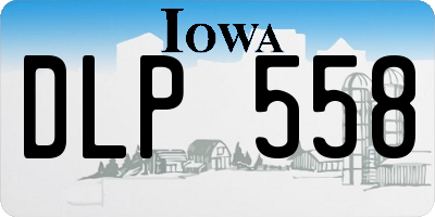 IA license plate DLP558
