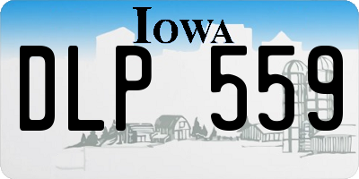 IA license plate DLP559
