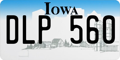 IA license plate DLP560