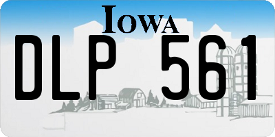 IA license plate DLP561