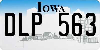 IA license plate DLP563