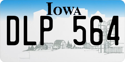 IA license plate DLP564