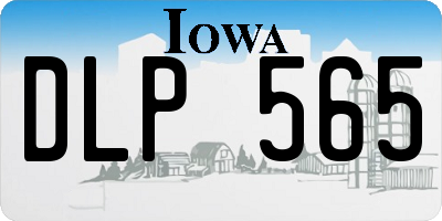 IA license plate DLP565