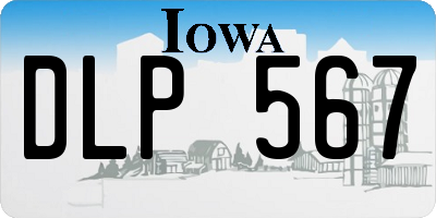 IA license plate DLP567