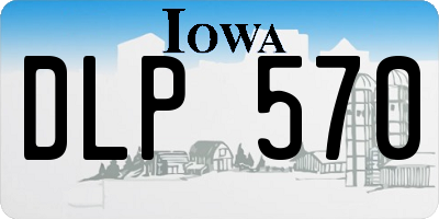 IA license plate DLP570
