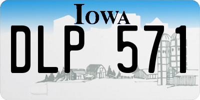 IA license plate DLP571