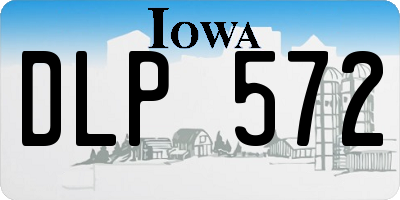 IA license plate DLP572