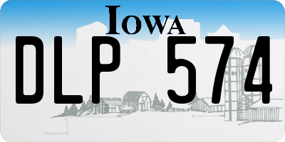 IA license plate DLP574