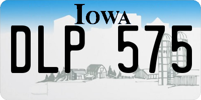IA license plate DLP575