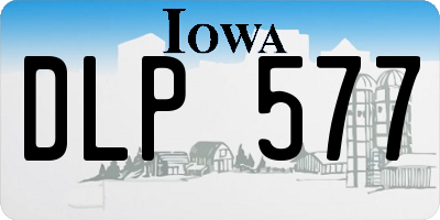 IA license plate DLP577