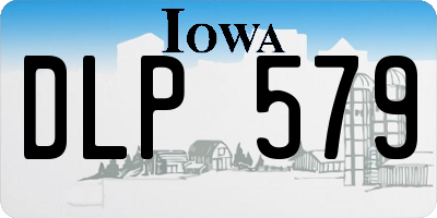 IA license plate DLP579